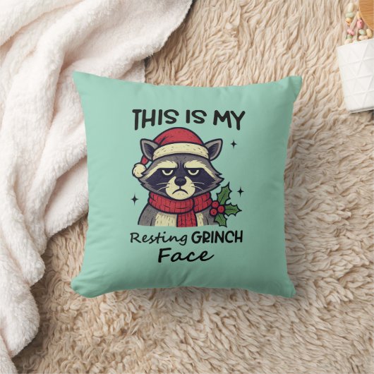 Resting Grinchmas Mint Holiday Pillow Kussen (Deken)