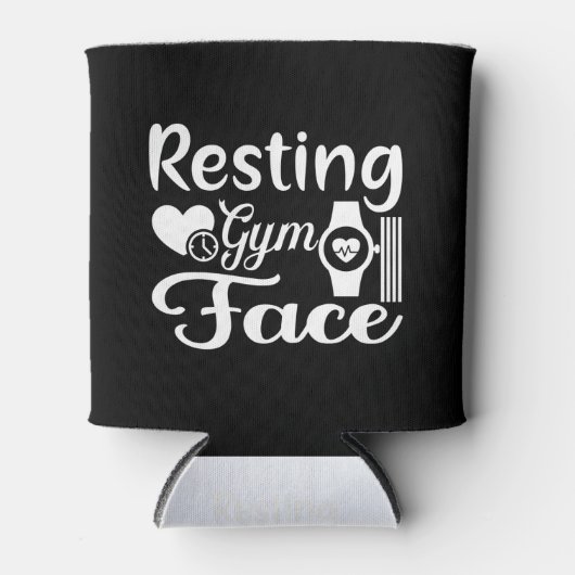 Resting Gym Face-Gym-Workout-Fitness-Funny Blikjeskoeler (Voorkant)