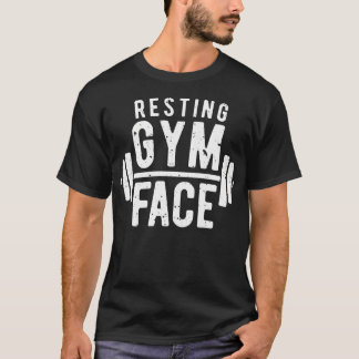 Resting Gym Face T Shirt Fitness Mannen Vrouwen Gr