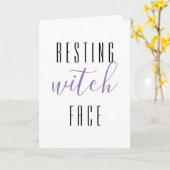 Resting hech Face Funny Halloween Greeting Kaart (Gele Bloem)