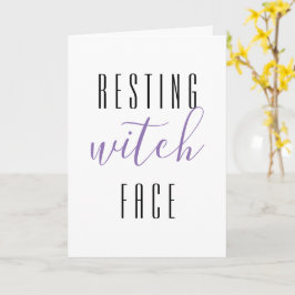 Resting hech Face Funny Halloween Greeting Kaart