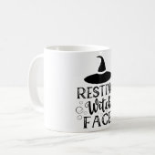 Resting hech Face Funny Halloween Quote Koffiemok (Voorkant links)
