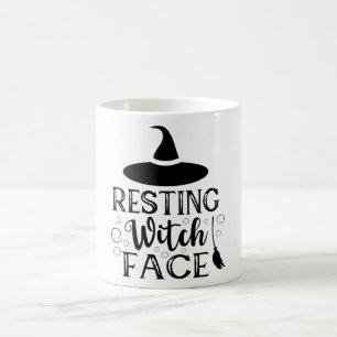 Resting hech Face Funny Halloween Quote Koffiemok
