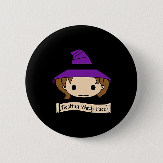 Resting hech Face Halloween Costume Ronde Button 5,7 Cm (Voorkant)