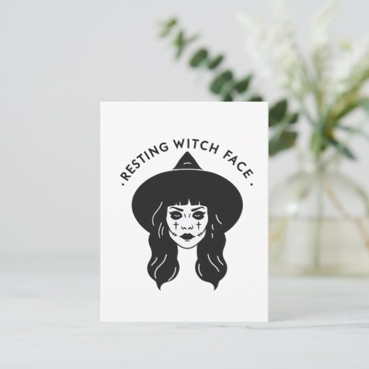 Resting heks Face Briefkaart (Staand voorkant)