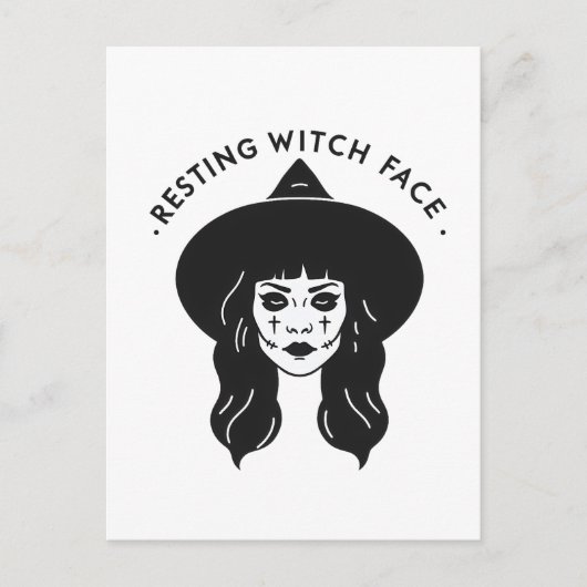 Resting heks Face Briefkaart (Voorkant)