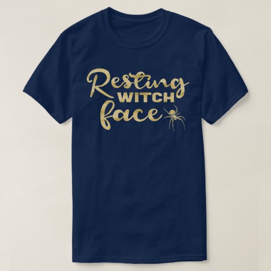 Resting heks Face Funny Halloween Costume S5000 T-shirt (Design voorkant)