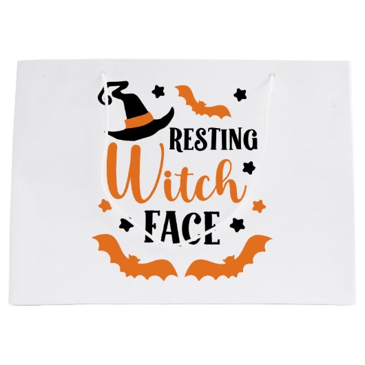 Resting heks Face Halloween Groot Cadeauzakje (Voorkant)