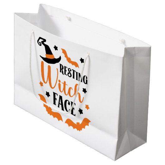 Resting heks Face Halloween Groot Cadeauzakje (Voorkant Gekanteld)