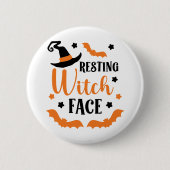 Resting heks Face Halloween Ronde Button 5,7 Cm (Voorkant)