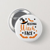 Resting heks Face Halloween Ronde Button 5,7 Cm (Voorkant /achterkant)
