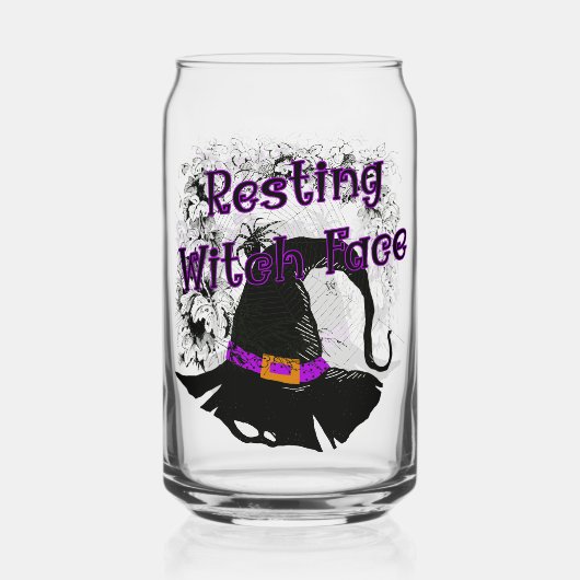 Resting heks Face - Halloween Spider Web Blikvorm Glas (Voorkant)