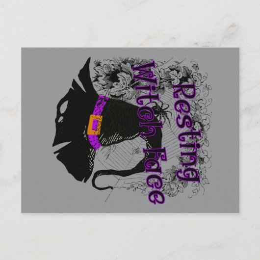 Resting heks Face - Halloween Spider Web Briefkaart (Voorkant)