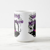 Resting heks Face - Halloween Spider Web Koffiemok (Center)