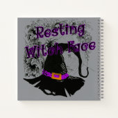 Resting heks Face - Halloween Spider Web Notitieboek (Achterkant)