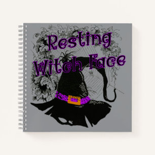 Resting heks Face - Halloween Spider Web Notitieboek