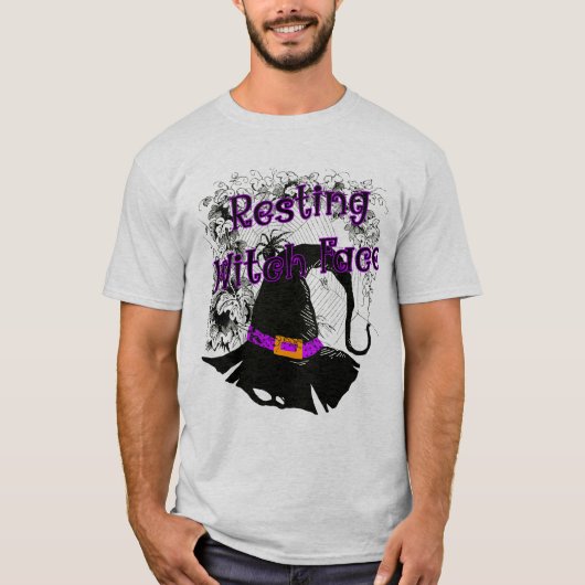 Resting heks Face - Halloween Spider Web T-shirt (Voorkant)