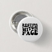 Resting heks Face-Halloween-Spooky-Scary-Funny Ronde Button 3,2 Cm (Voorkant /achterkant)