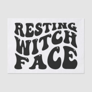 Resting heks Face-Halloween-Spooky-Scary-Funny Tissuepapier