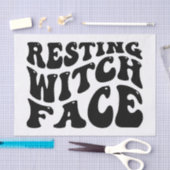 Resting heks Face-Halloween-Spooky-Scary-Funny Tissuepapier (Craft)