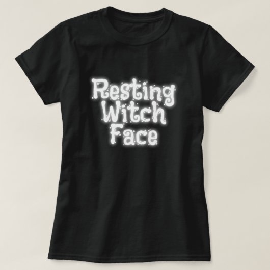 Resting heks Face Halloween T-shirt (Design voorkant)