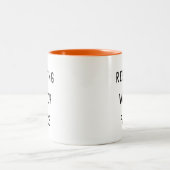 Resting heks Face Halloween Tweekleurige Koffiemok (Center)