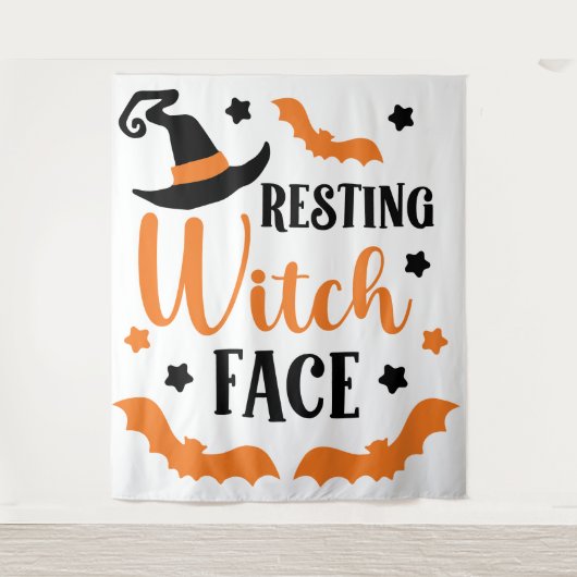 Resting heks Face Halloween Wandkleed (Voorkant)