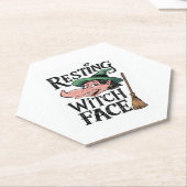Resting heks Face Kartonnen Onderzetters (Schuin)