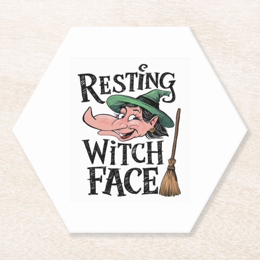 Resting heks Face Kartonnen Onderzetters (Voorkant)