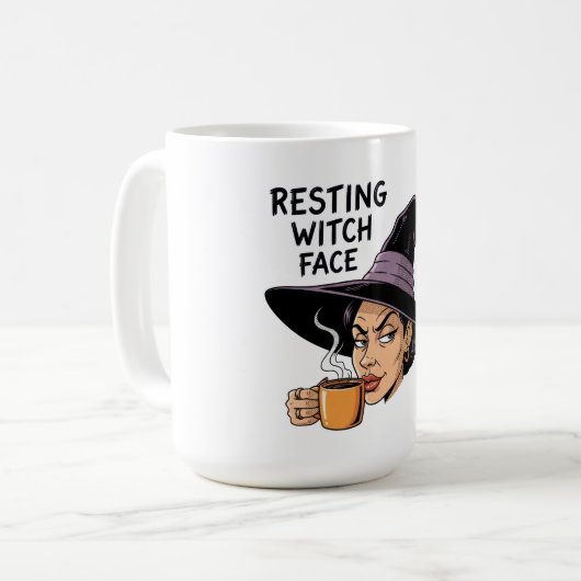 Resting heks Face Koffiemok (Voorkant links)