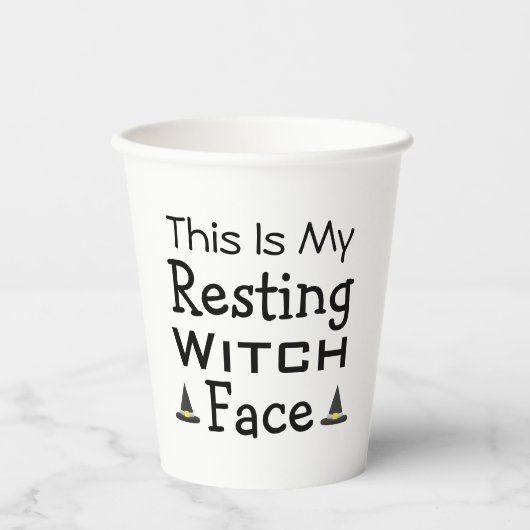 Resting heks Face Papieren Bekers (Voorkant)