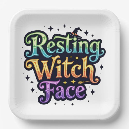 Resting heks Face Papieren Bordje (Voorkant)