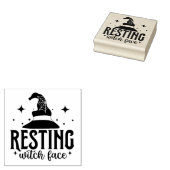 Resting heks Face Rubberstempel (Gestempeld)