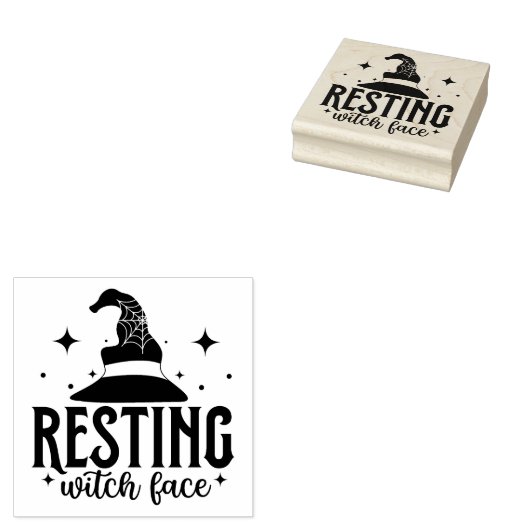 Resting heks Face Rubberstempel (Gestempeld)