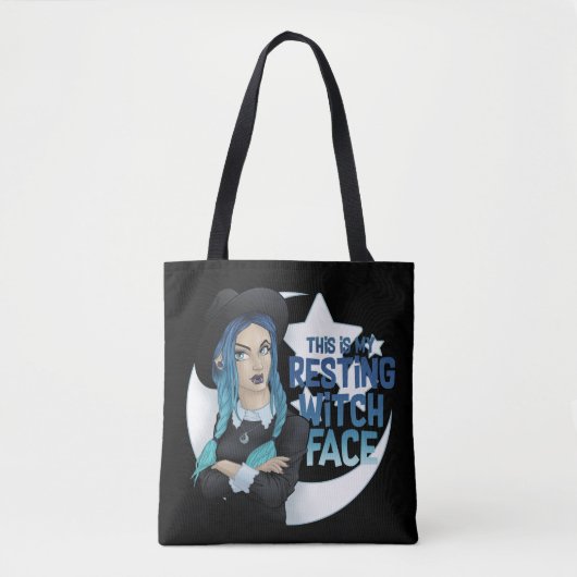 Resting heks Face Tote Bag (Voorkant)