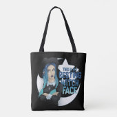 Resting heks Face Tote Bag (Achterkant)