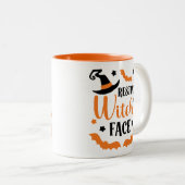 Resting heks Face Tweekleurige Koffiemok (Voorkant rechts)