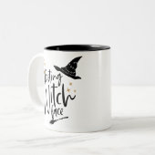 Resting heks Face Tweekleurige Koffiemok (Voorkant links)