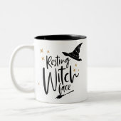 Resting heks Face Tweekleurige Koffiemok (Links)