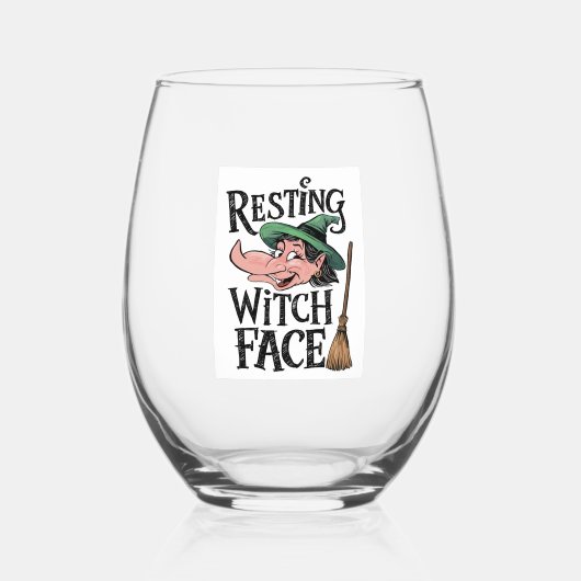 Resting heks Face Wijnglas Zonder Voet (Voorkant)