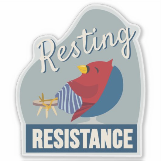 Resting is My Resistance Compact Organic shape Sticker (Voorkant)