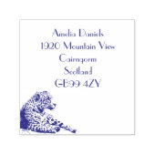 Resting Jaguar Gepersonaliseerd Thuisadres Zelfinktende Stempel (Design)