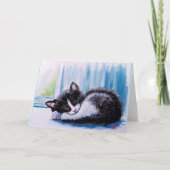 Resting Kitten Wenskaarten Kaart (Voorkant)