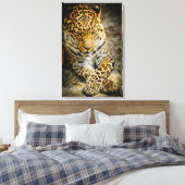 Resting Leopard Canvas Afdruk (Insitu (Slaapkamer))