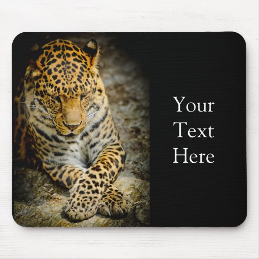 Resting Leopard Mousepad Muismat (Voorkant)