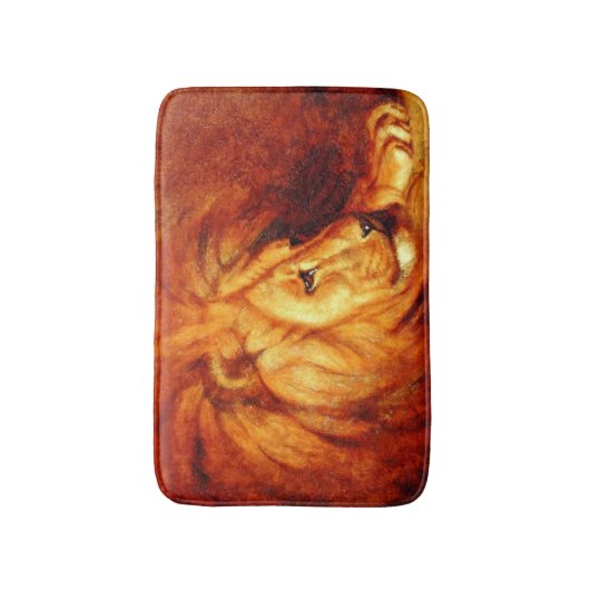 Resting Lion (door Abbott Handerson Thayer) Badmat (Voorkant Verticaal)