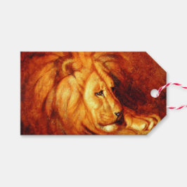 Resting Lion (door Abbott Handerson Thayer) Cadeaulabel