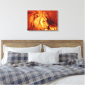 Resting Lion (door Abbott Handerson Thayer) Canvas Afdruk (Insitu (Slaapkamer))