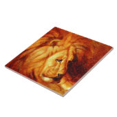 Resting Lion (door Abbott Handerson Thayer) Tegeltje (Zijkant)