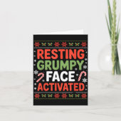 Resting Mpy Face Activated Funny Xmas Quote  Kaart (Voorkant)